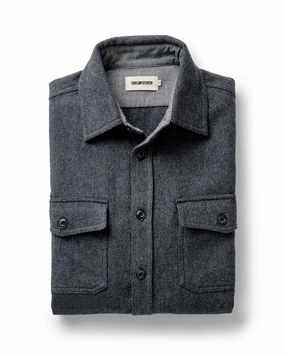 Tailored Fit Night Out The CPO Shirt in Heather Slate Twill