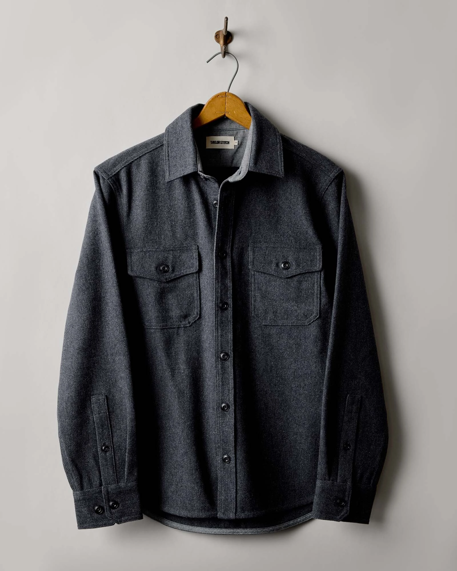 Compact Packing The CPO Shirt in Heather Slate Twill