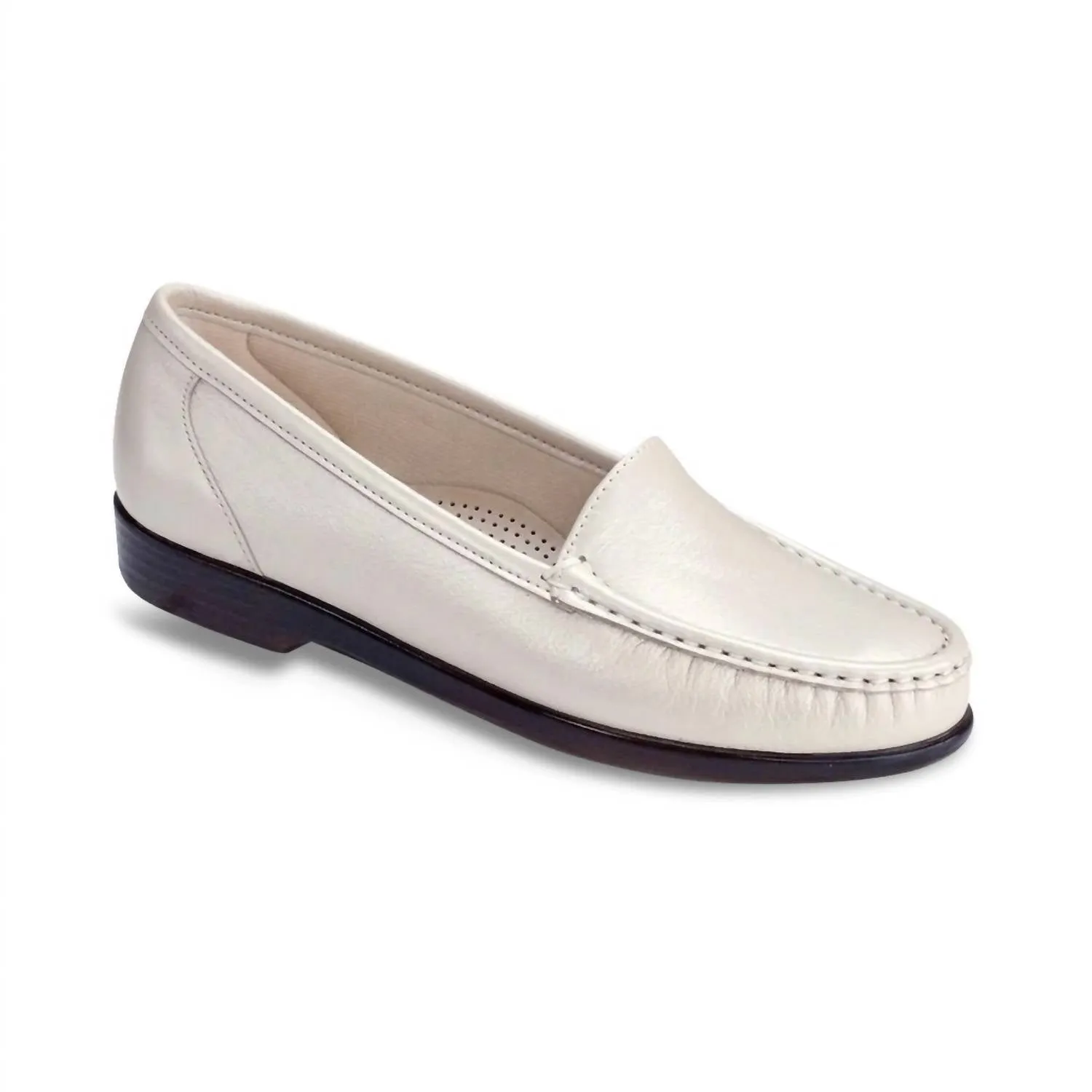 Women's Simplify Slip On Loafer - Medium In Pearl Bone Even Lane