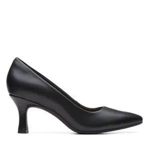 Clarks Kataleyna Gem in Black Leather Everyday Comfort Modern Minimalist