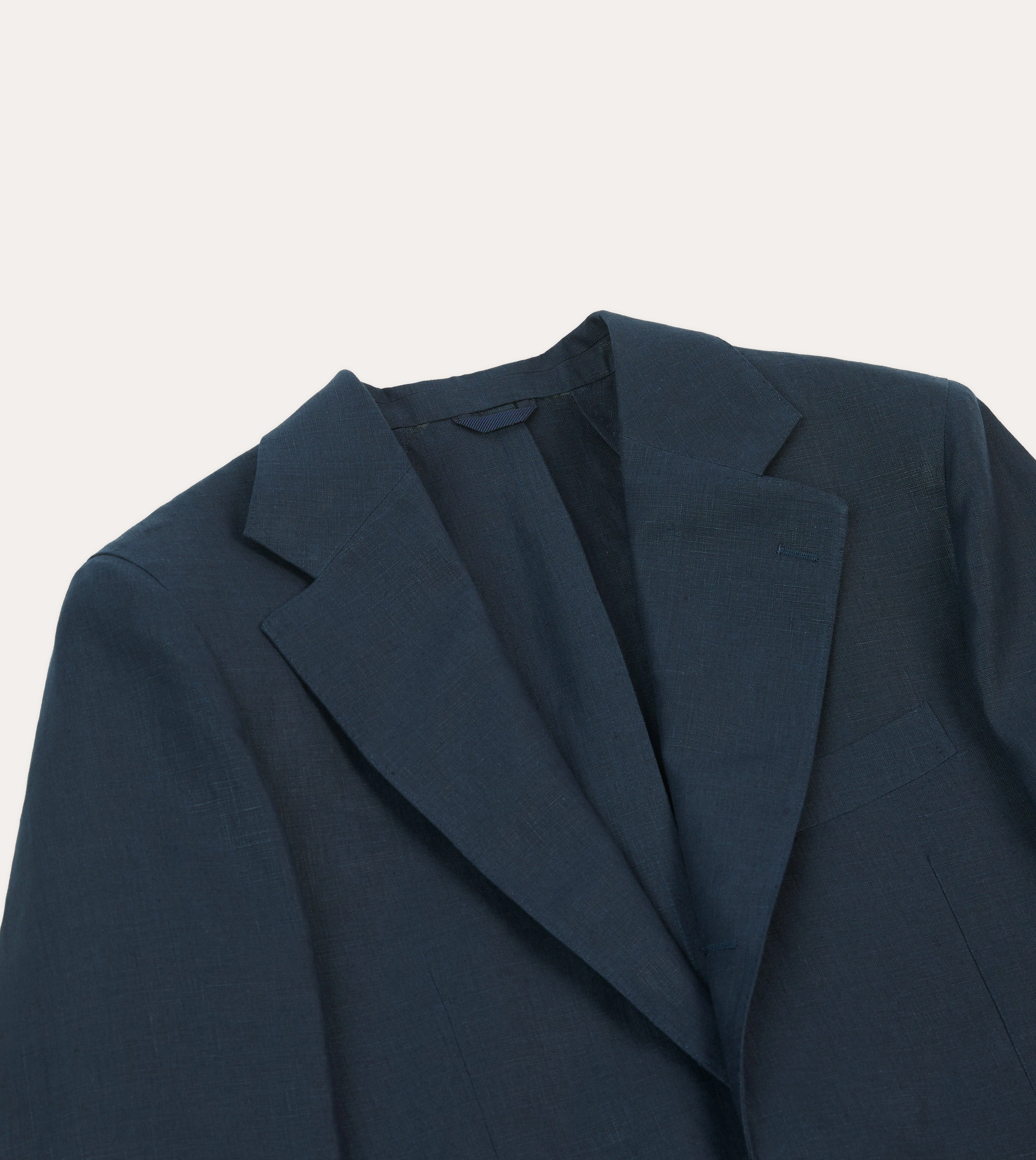 Modern Color Palette Navy Irish Linen Tailored Jacket