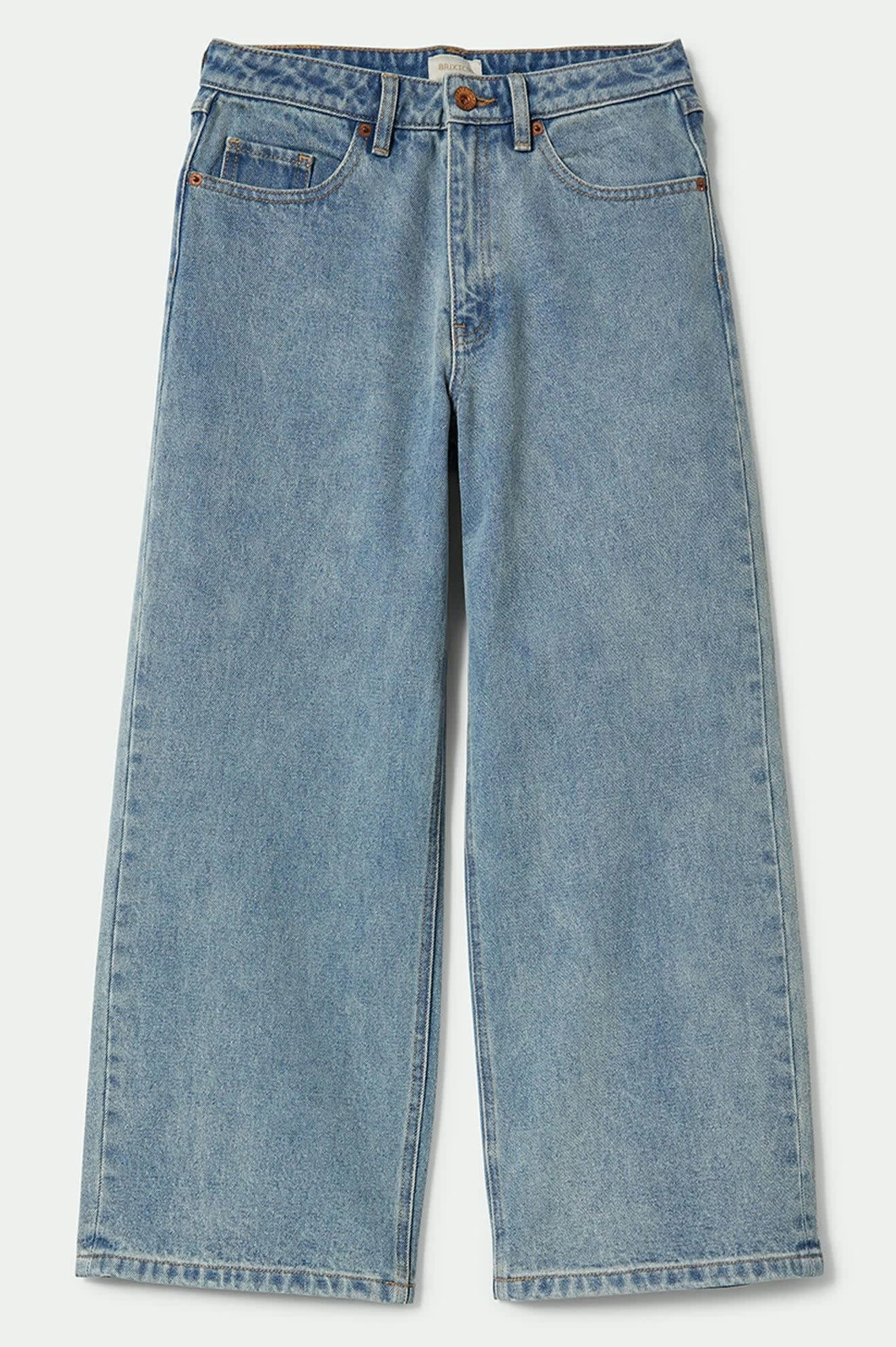 Margo Cropped 5-Pocket Pant - Light Denim No Gap Waist Construction