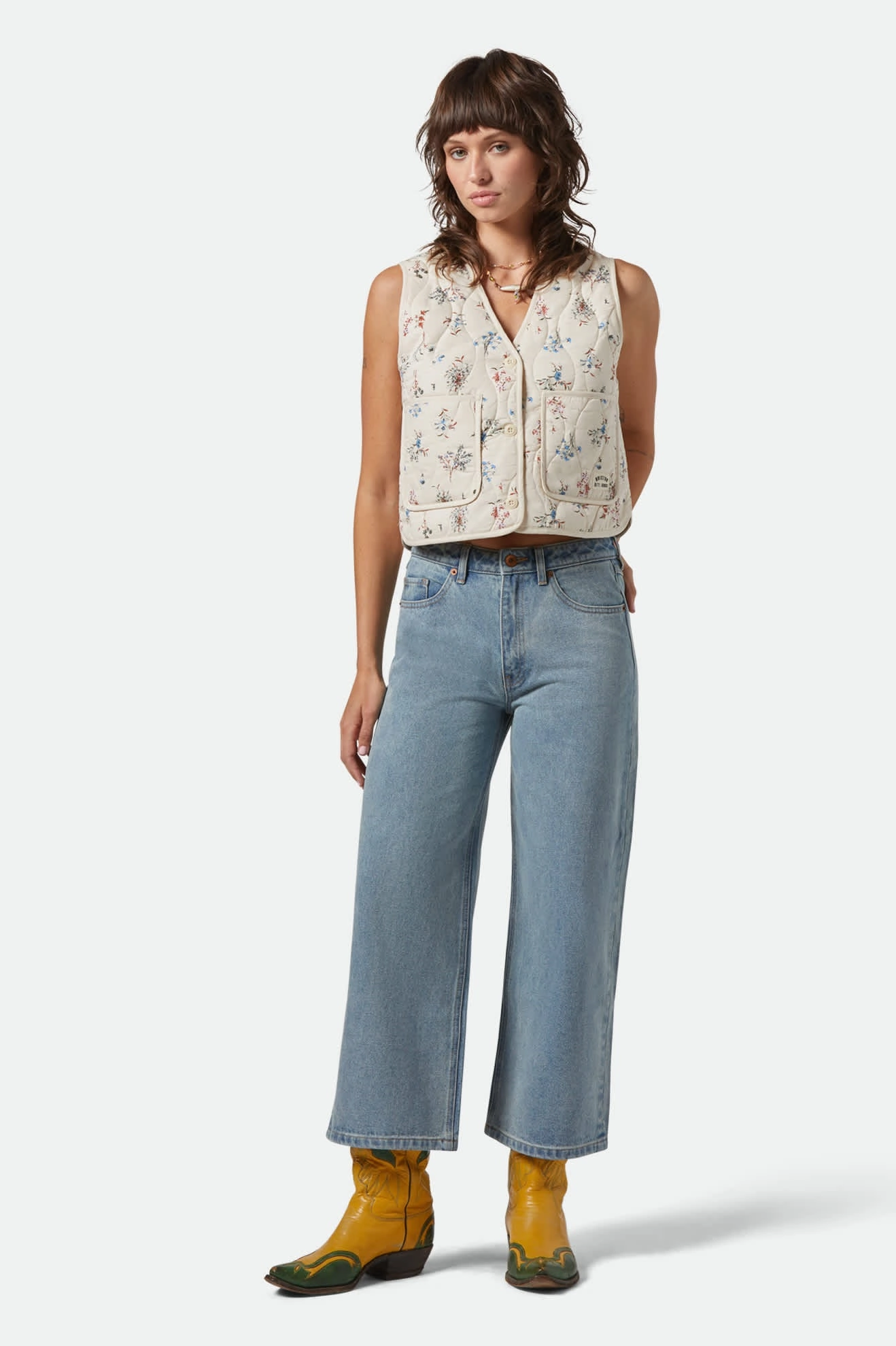 Margo Cropped 5-Pocket Pant - Light Denim Sporty Design