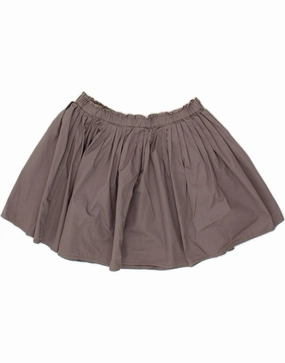BENETTON Girls A-Line Skirt 11-12 Years 2XL W28 Grey Cotton Slim Touch