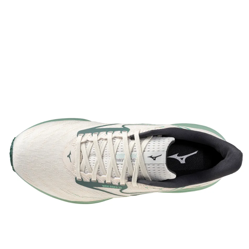 professional - grade shoes Mizuno Men's Wave Rider 29 Running Shoes in Snow White/Bistro Green/Cr??me De Menthe AW25
