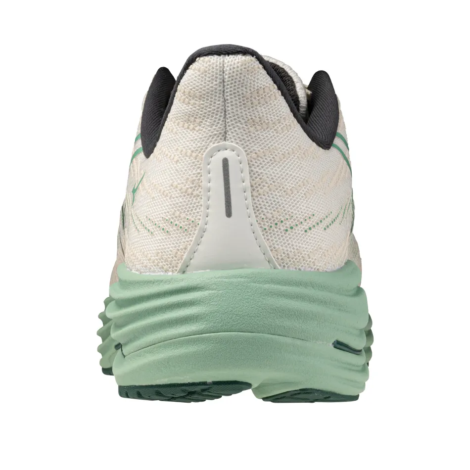 Senior rhinestone - decorated running shoes Mizuno Men's Wave Rider 29 Running Shoes in Snow White/Bistro Green/Cr??me De Menthe AW25