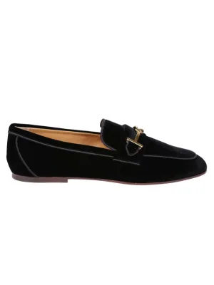 Street Style Cozy Town Moccasins With Gold-Tone Buckle Detail And Soft Texture