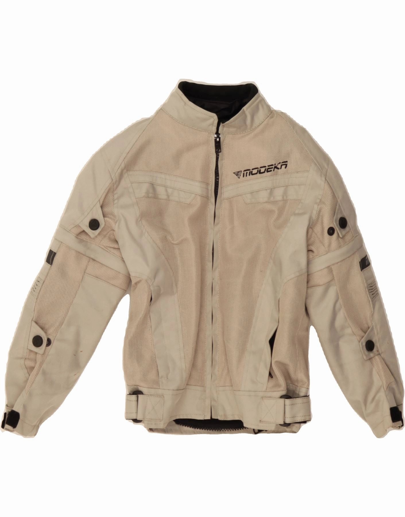 MODEKA Boys Motorcycle Racer Jacket 9-10 Years Beige Polyester Relaxed Motion high - street buy