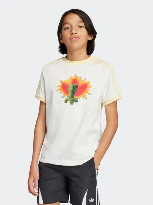 Comfortable Weave Bold Look adidas Originals X Minecraft Graphic Tee Kids