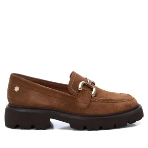 Women's Leather Moccasins In Camel Elegant Footwear Path Safe