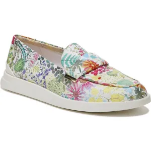 Calinda Womens Faux Leather Floral Print Loafers Balanced Design Soft Flow