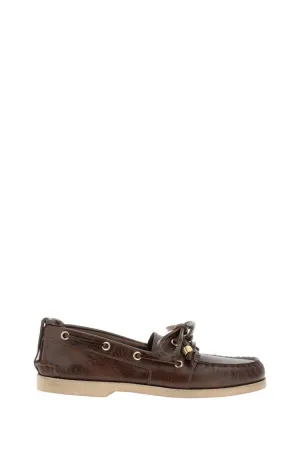 Path Strong Bold colors Leather Boat Loafer With Moccasin Toe