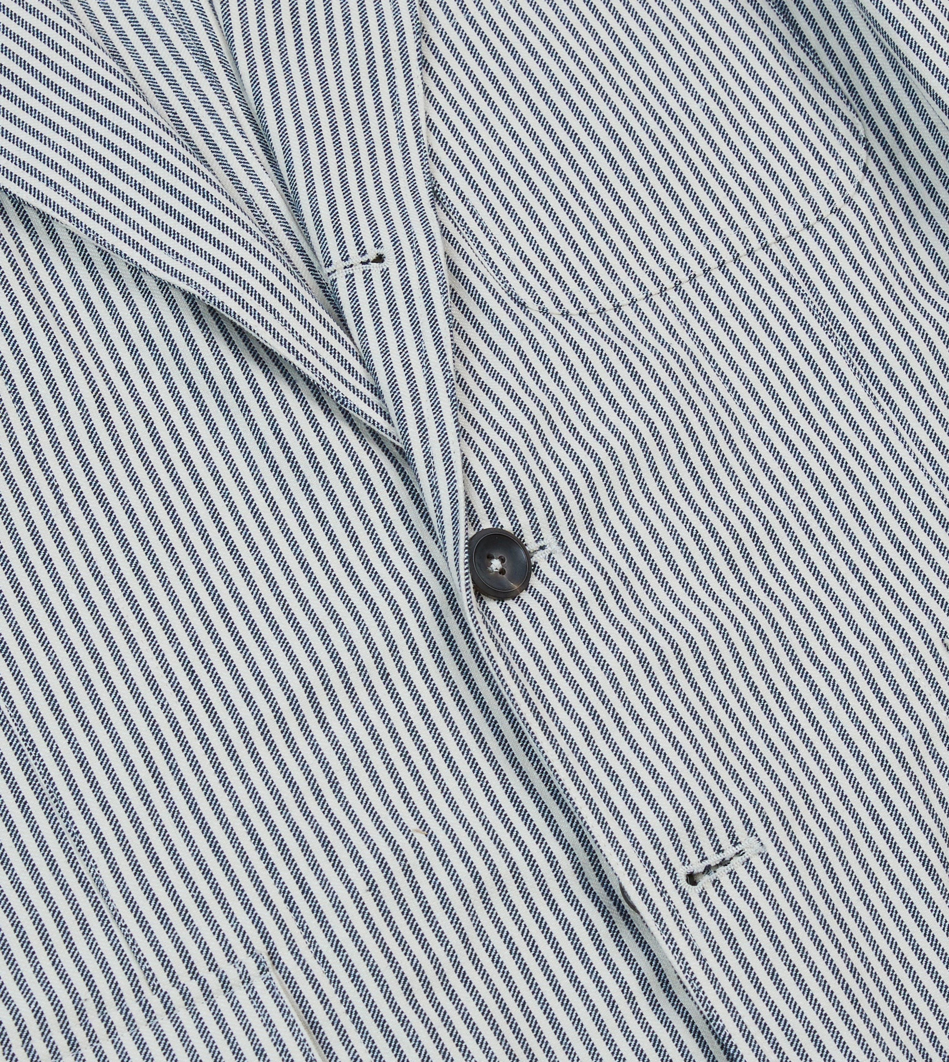 Modern Look Navy Ticking Stripe Cotton Linen Games Blazer Mk. I