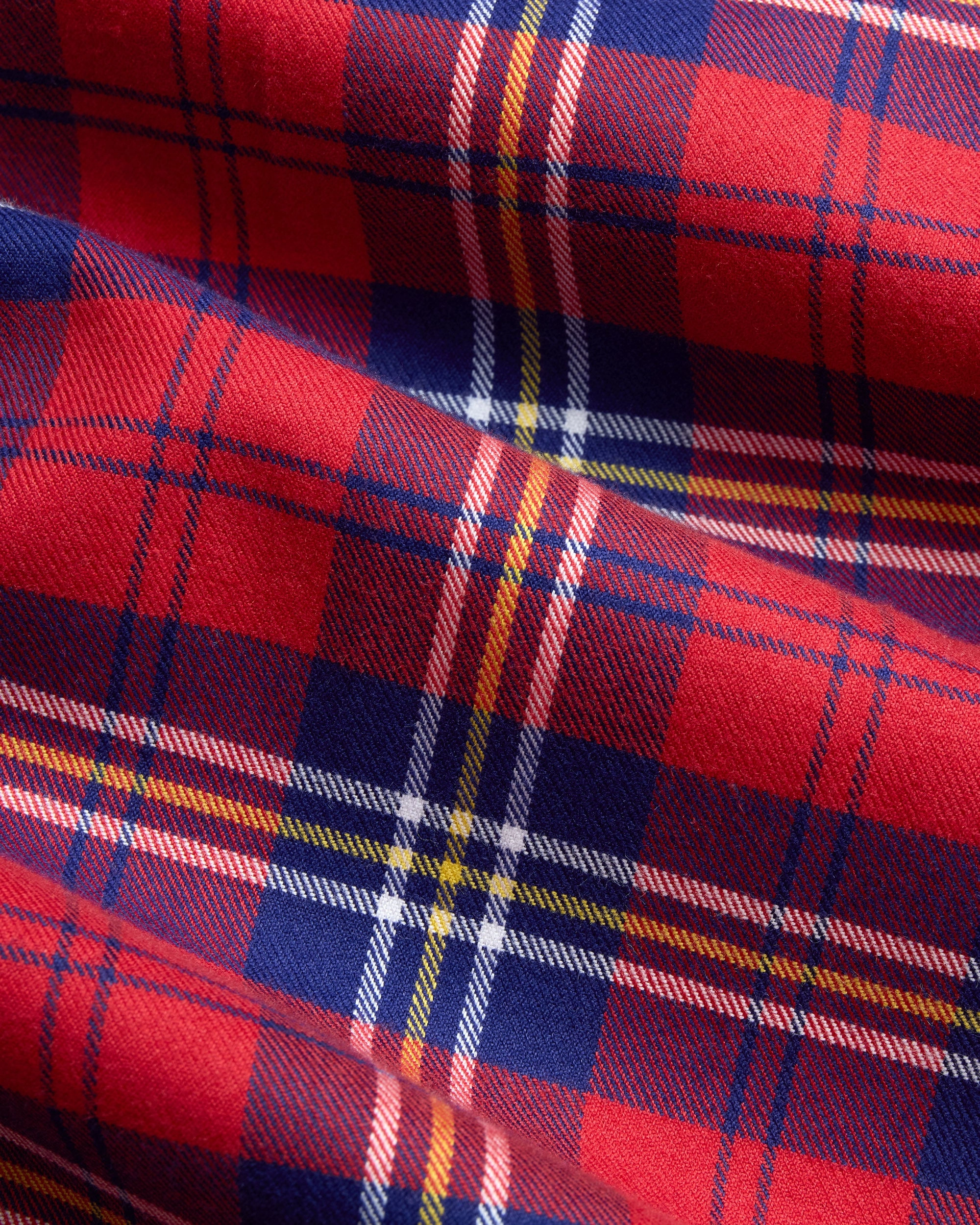 Anniversary Special Made-in-USA Red Ground Tartan Flannel Sport Shirt - Classic Fit