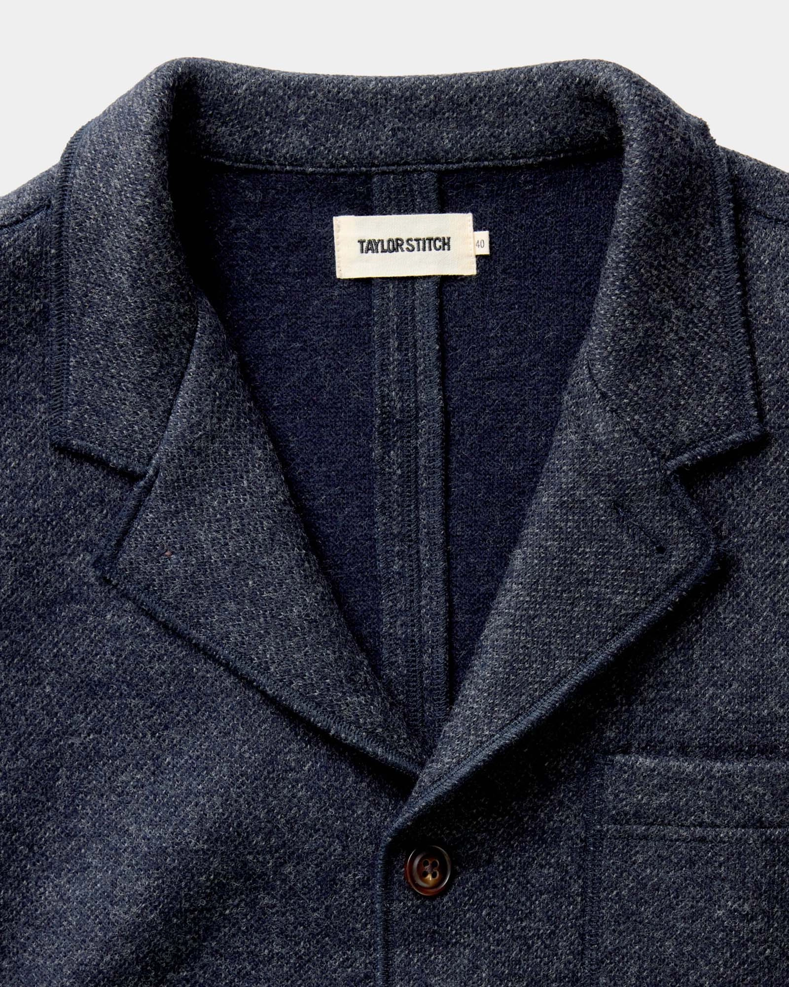 The Evans Blazer in Navy Birdseye Wool Snug Layer Seasonal Comfort
