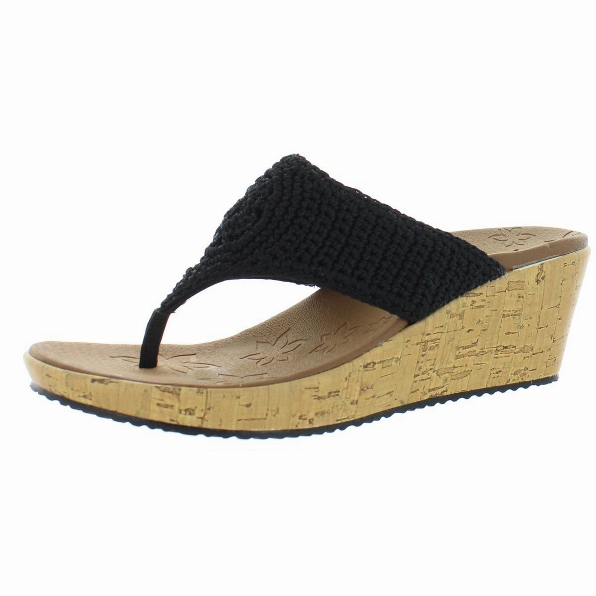 Edgy Flex Beverlee-Fancy Work Womens Flip Flop Slides Wedge Sandals
