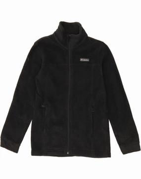 COLUMBIA Boys Fleece Jacket 10-11 Years Medium Black Polyester Lightweight Design Functional Outerwear