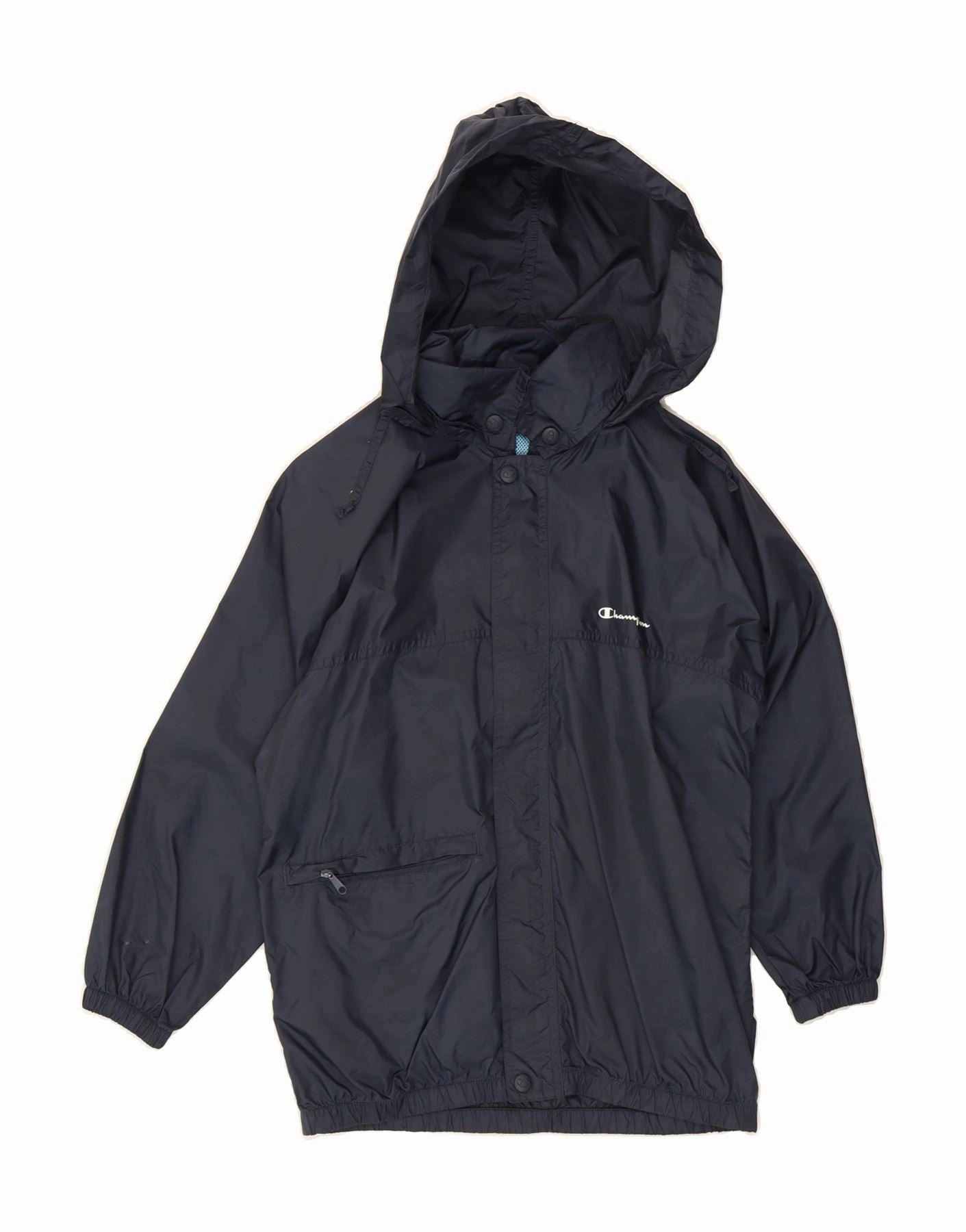 Sport Mode CHAMPION Boys Hooded Rain Jacket 9-10 Years Medium Navy Blue Polyamide