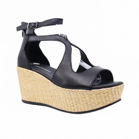 Women Hartlynn Espadrille Wedge Sandals In Black Light cushion Supportive Pace
