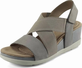 Relaxed Height Women's Carren Wedge Sandals In Pebble