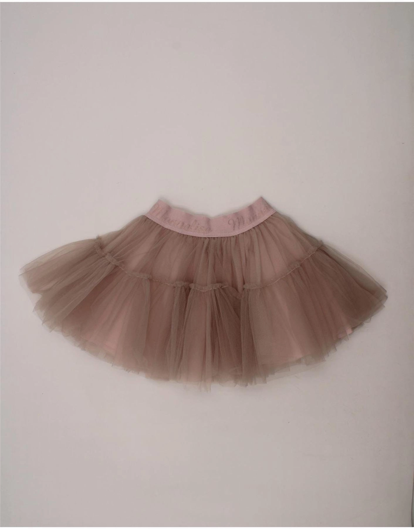 MONNALISA Girls Graphic Tutu Skirt 3-4 Years W20 Pink Nylon Flattering Look Wear