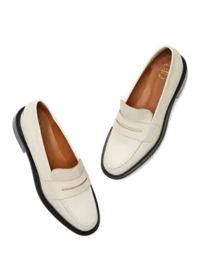 Step Bold Spring Style Monti Vacchetta Loafer In Ice White