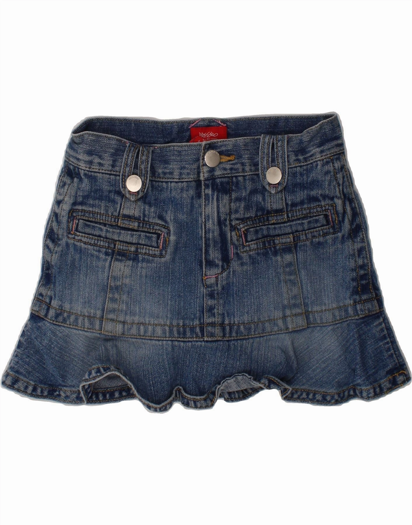 MOSSIMO Girls Denim Skirt 5-6 Years Medium W22  Blue Cotton Life Soft Minimal Cut