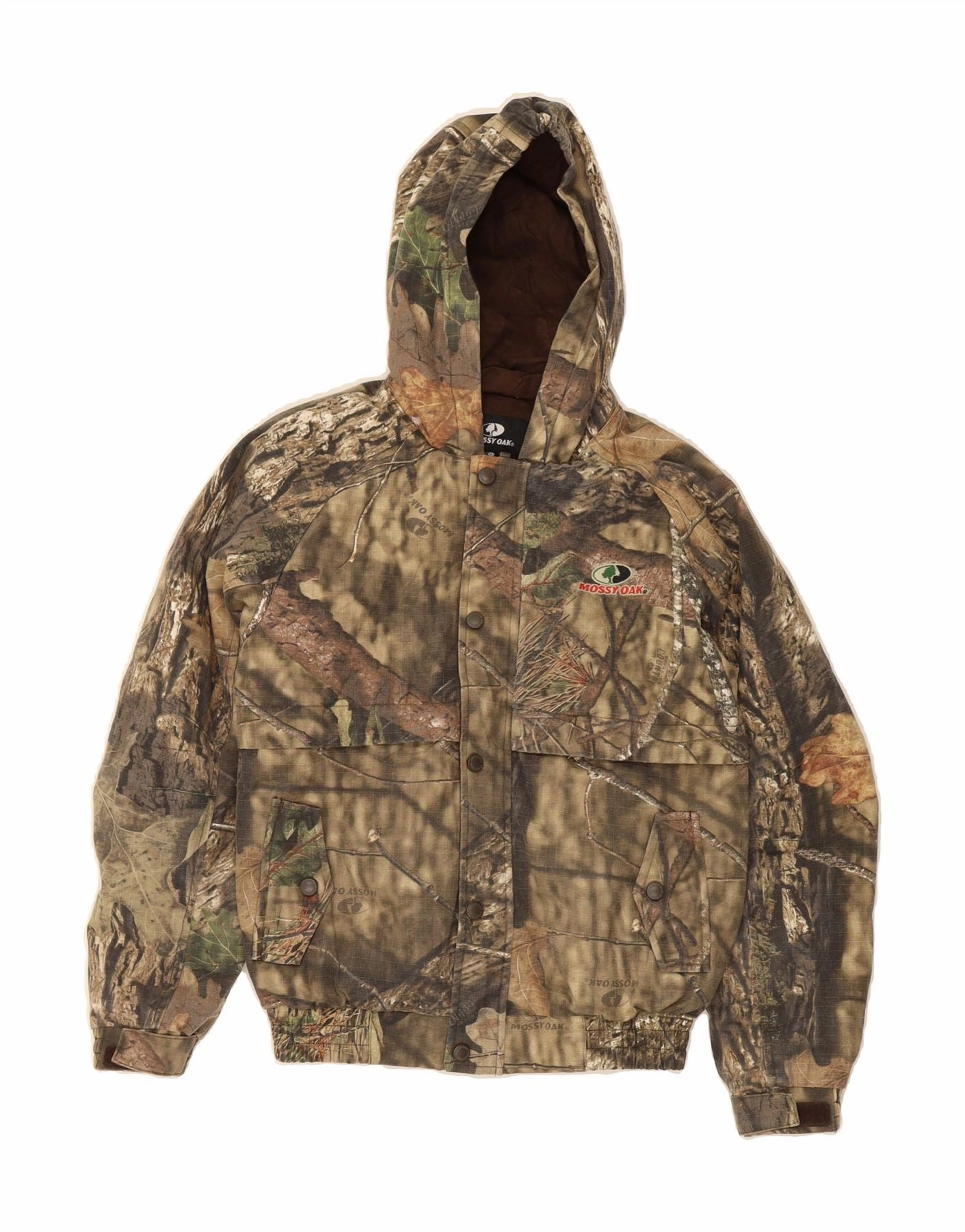 MOSSY OAK Boys Windbreaker Jacket 10-11 Years Large Khaki Camouflage suitable for photography