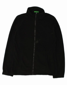 MOUNTAIN WAREHOUSE Boys Fleece Jacket 12-13 Years Black Polyester Task