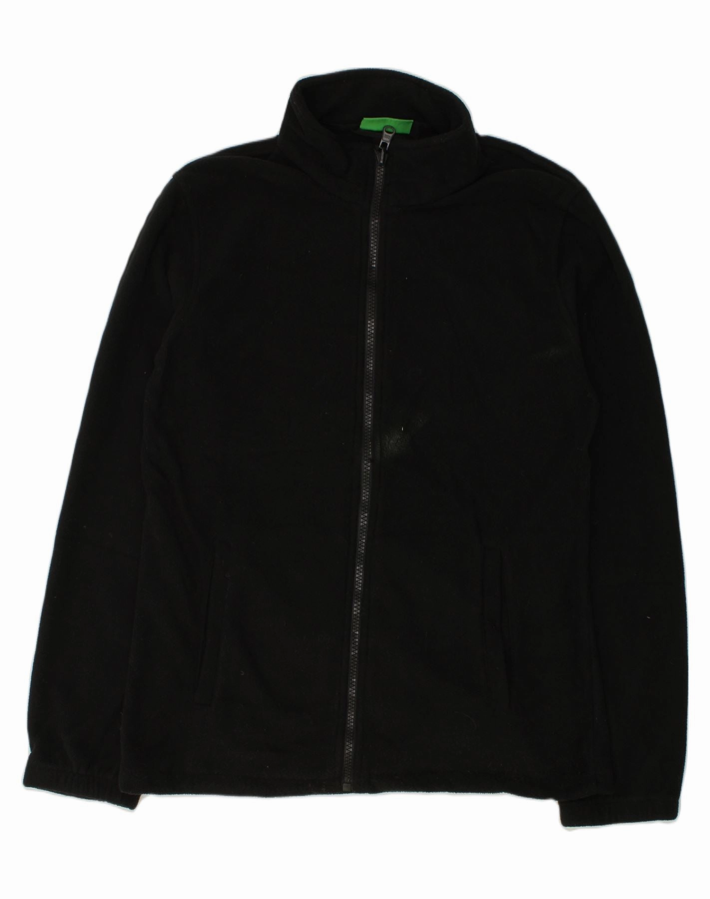 MOUNTAIN WAREHOUSE Boys Fleece Jacket 12-13 Years Black Polyester Task