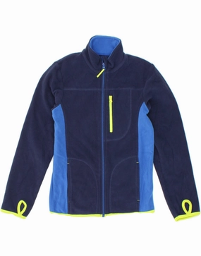 Card MOUNTAIN WAREHOUSE Boys Fleece Jacket 9-10 Years Navy Blue Colourblock