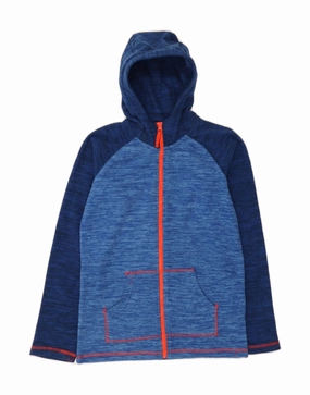 Warm Interior Halloween costume MOUNTAIN WAREHOUSE Boys Hooded Fleece Jacket 11-12 Years Blue Colourblock