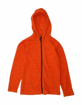 MOUNTAIN WAREHOUSE Boys Hooded Fleece Jacket 11-12 Years Orange Pinstripe suitable for beach vacations suitable for exercise