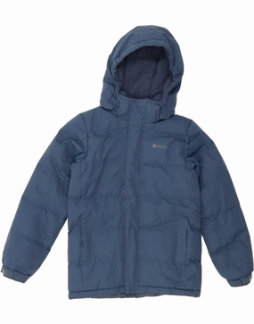 Personalized Selection MOUNTAIN WAREHOUSE Boys Hooded Padded Jacket 11-12 Years Blue Polyester