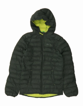 Acknowledge suitable for cosplay MOUNTAIN WAREHOUSE Boys Hooded Padded Jacket 12-13 Years Green Polyester