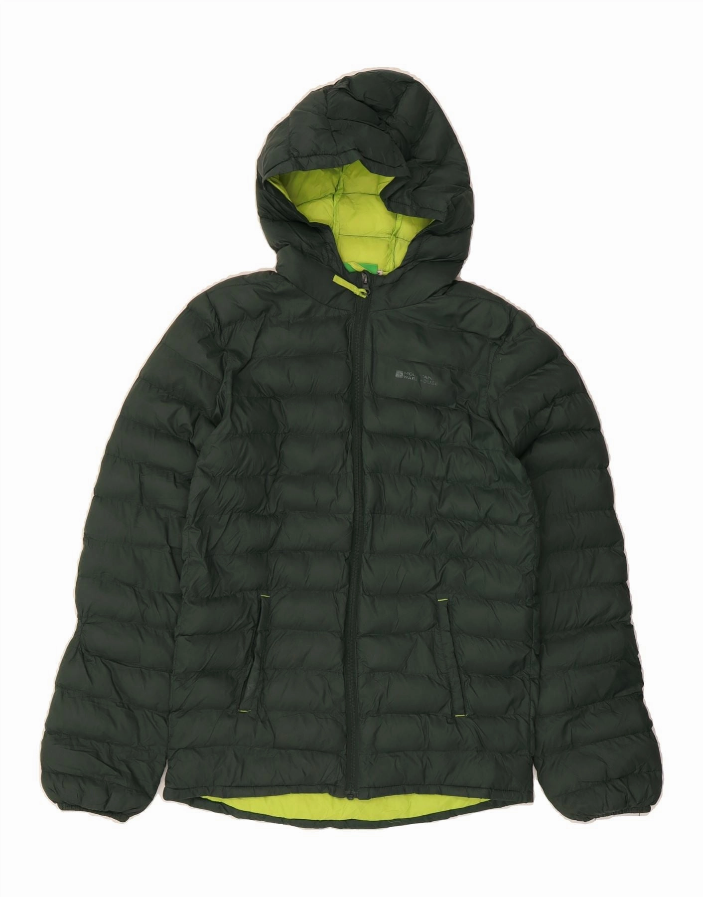 Acknowledge suitable for cosplay MOUNTAIN WAREHOUSE Boys Hooded Padded Jacket 12-13 Years Green Polyester