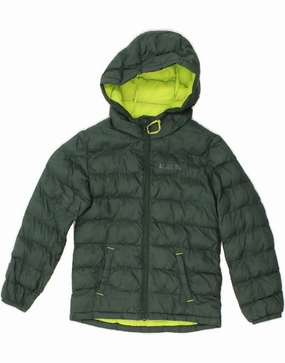 Style Driven MOUNTAIN WAREHOUSE Boys Hooded Padded Jacket 2-3 Years Green Nylon