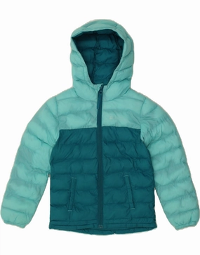 MOUNTAIN WAREHOUSE Boys Hooded Padded Jacket 3-4 Years Blue Colourblock suitable for outdoor adventures City Style