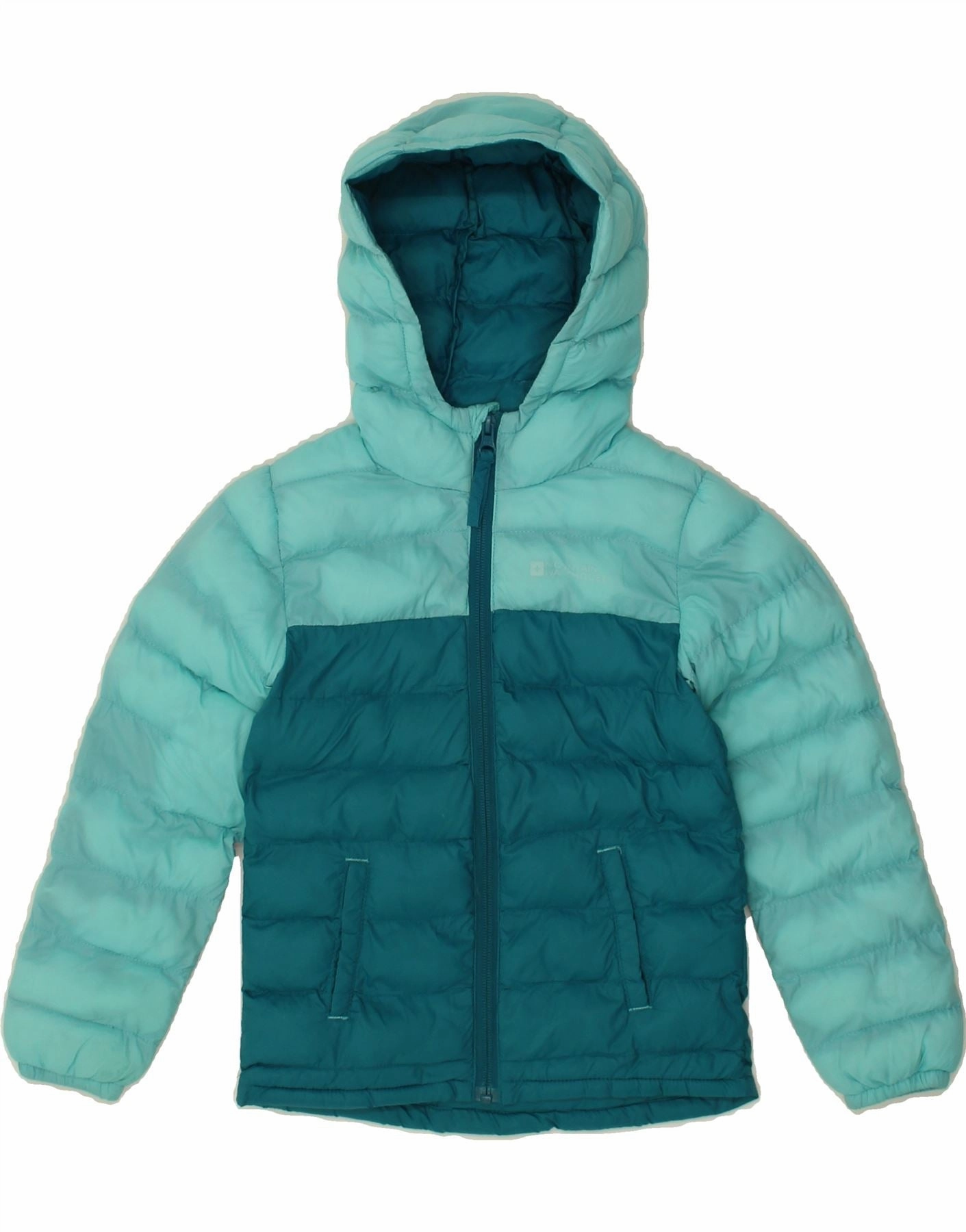 MOUNTAIN WAREHOUSE Boys Hooded Padded Jacket 3-4 Years Blue Colourblock suitable for outdoor adventures City Style