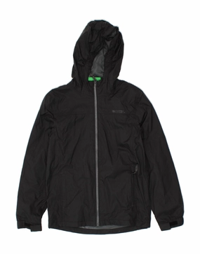 Construct Option MOUNTAIN WAREHOUSE Boys Hooded Rain Jacket 11-12 Years Black Nylon