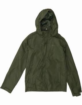 Target MOUNTAIN WAREHOUSE Boys Hooded Rain Jacket 11-12 Years Khaki Polyester