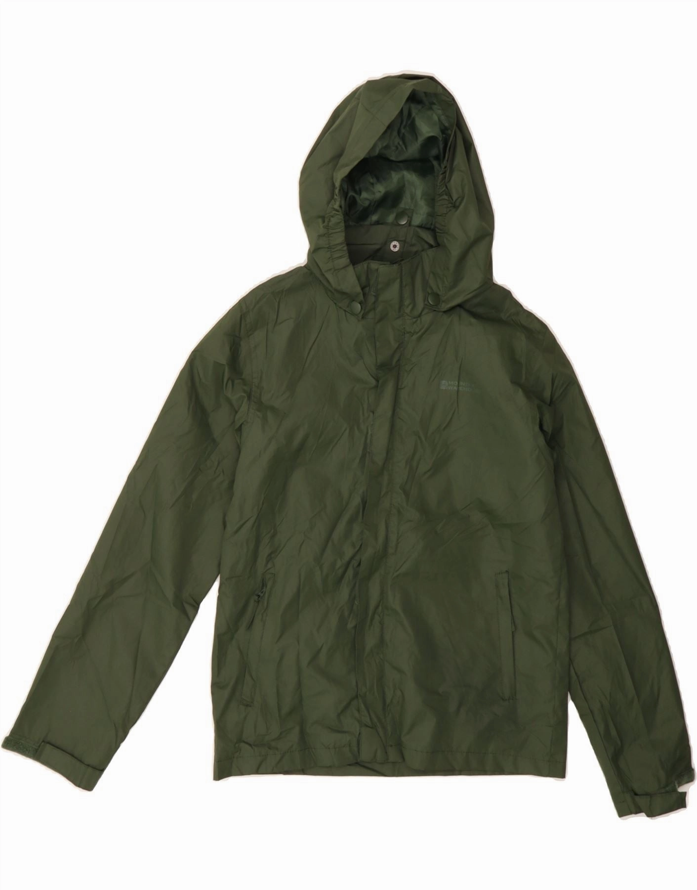 Target MOUNTAIN WAREHOUSE Boys Hooded Rain Jacket 11-12 Years Khaki Polyester