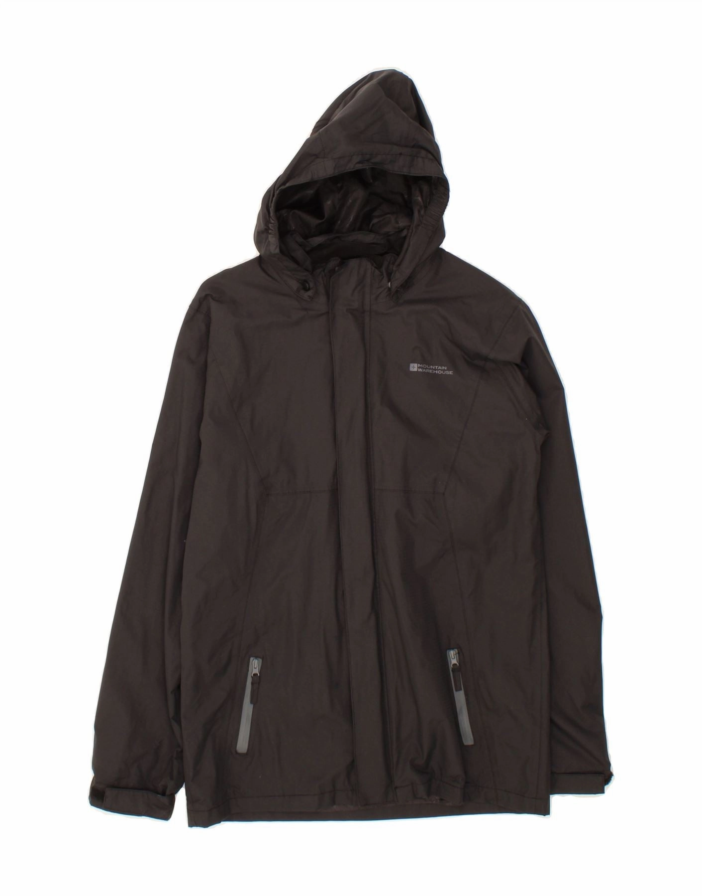 Infrastructure Packable Construction MOUNTAIN WAREHOUSE Boys Hooded Rain Jacket 12-13 Years Black Nylon