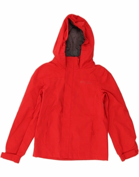 Plan MOUNTAIN WAREHOUSE Boys Hooded Rain Jacket 7-8 Years Red Polyester