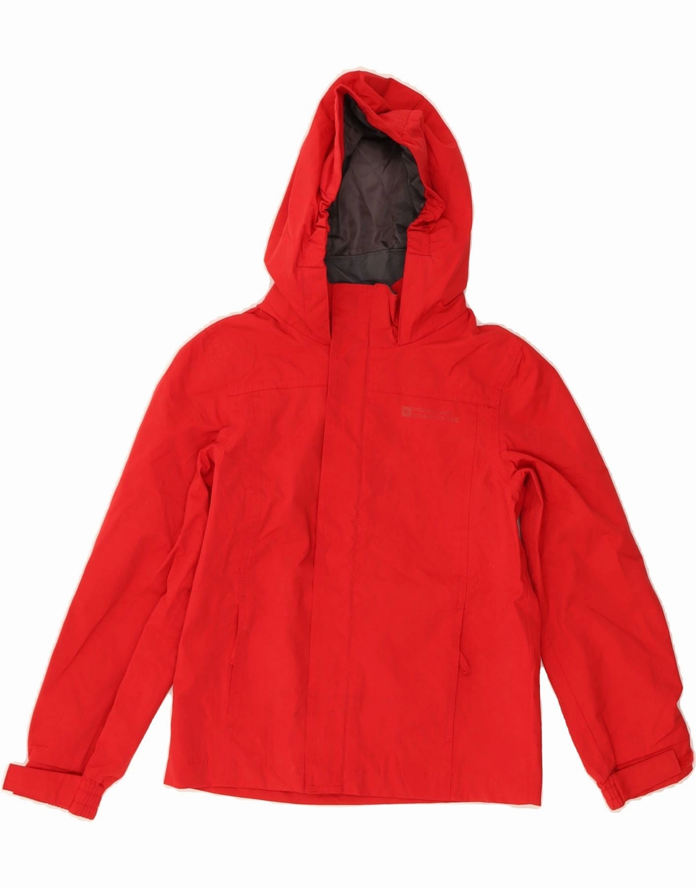 Plan MOUNTAIN WAREHOUSE Boys Hooded Rain Jacket 7-8 Years Red Polyester