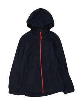Memory MOUNTAIN WAREHOUSE Boys Hooded Rain Jacket 9-10 Years Navy Blue Nylon