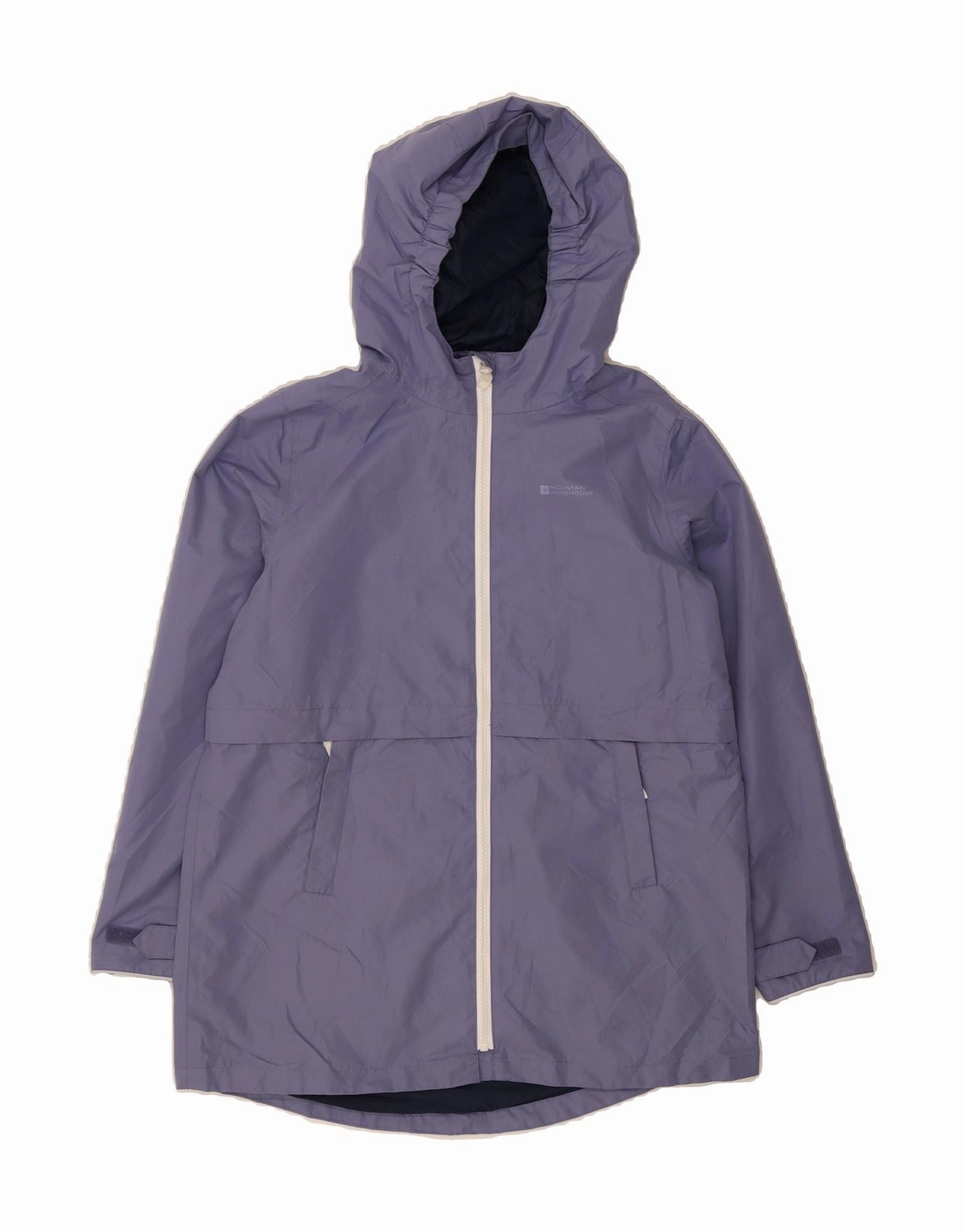 MOUNTAIN WAREHOUSE Boys Hooded Raincoat 12-13 Years Purple Polyester Breathable mesh lining