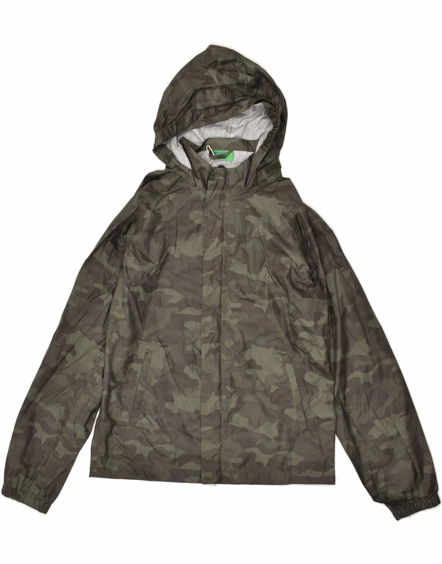 MOUNTAIN WAREHOUSE Boys Hooded Windbreaker Jacket 13-14 Years Khaki Party use Smart Design