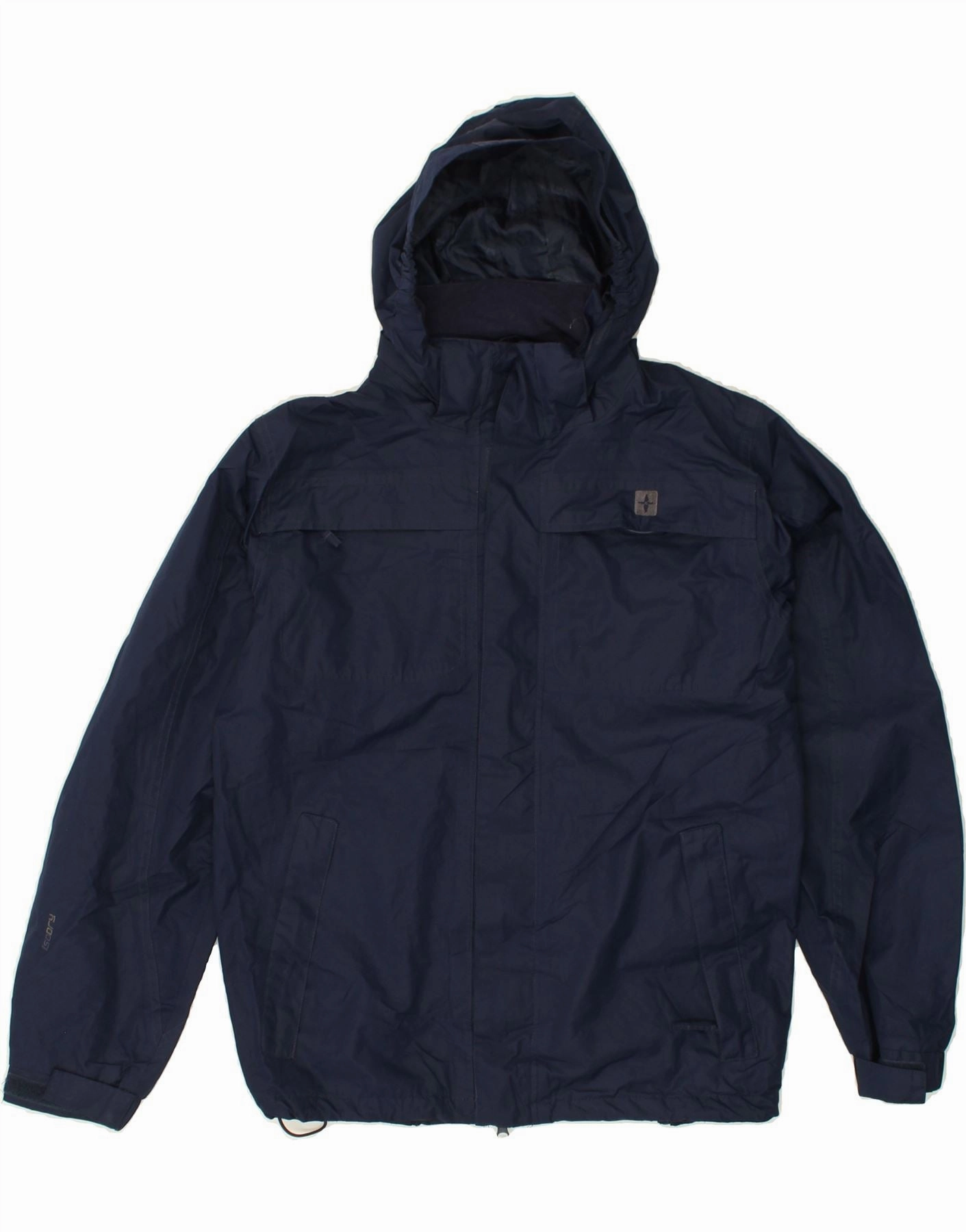 Stand Collar MOUNTAIN WAREHOUSE Boys Hooded Windbreaker Jacket 15-16 Years Navy Blue