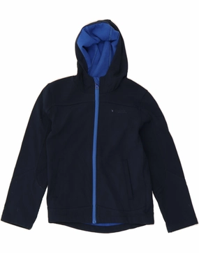 MOUNTAIN WAREHOUSE Boys Hooded Windbreaker Jacket 9-10 Years Navy Blue Deodorant group outing